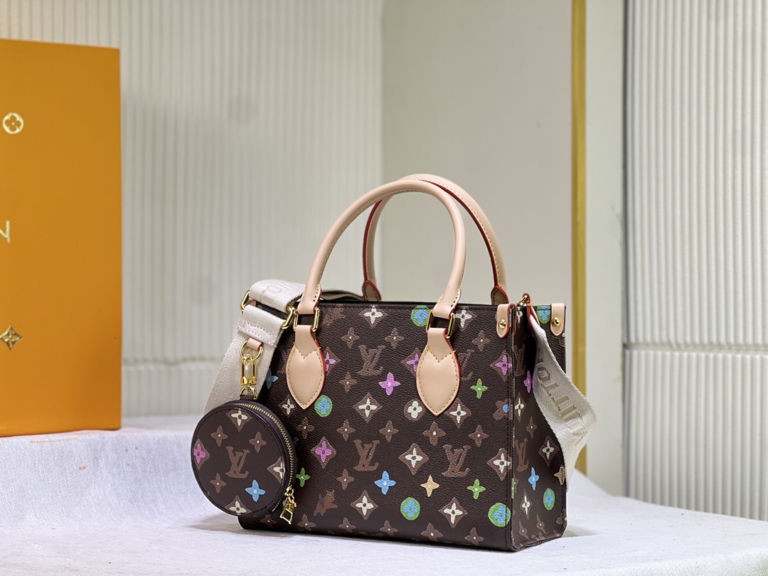 後払い可能25cm PM 2色 ルイヴィトン オンザゴー M45659 M45653 M46373 Monogram スーパーコピー LVバッグ代引き国内発送